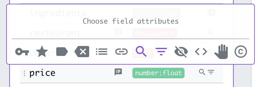 Hapify GUI - Field attributes